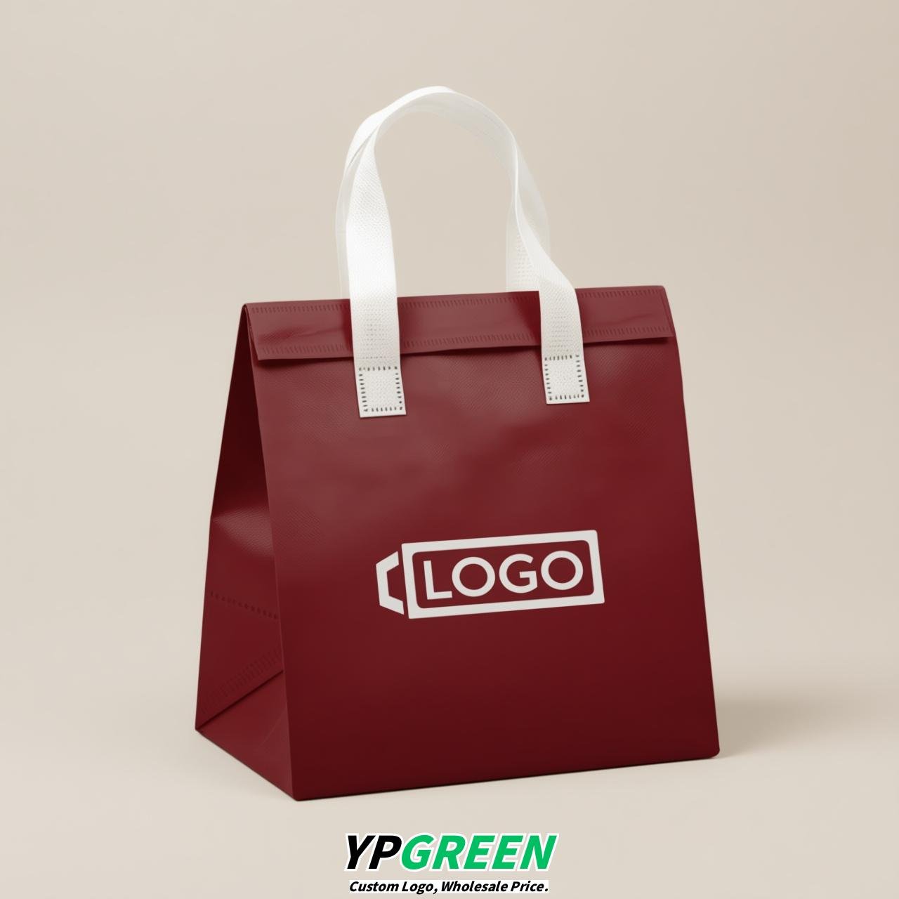 Crimson 4-Cup insulated take away bags wholesale 9.5 x 9.5 x 6 inches for Hot & Cold Drink Delivery