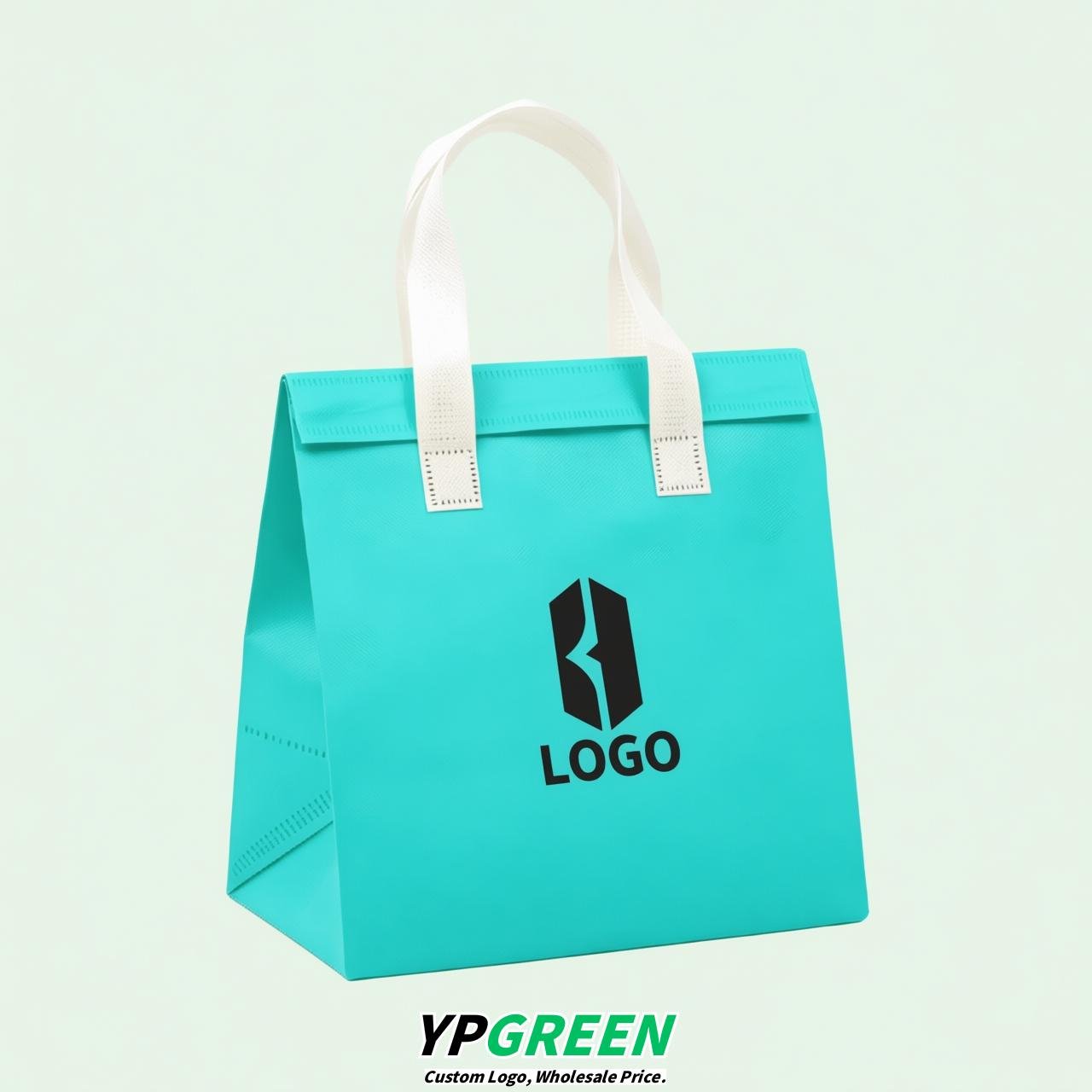 Cyan 4-Cup insulated take away bags wholesale 9.5 x 9.5 x 6 inches for Hot & Cold Drink Delivery