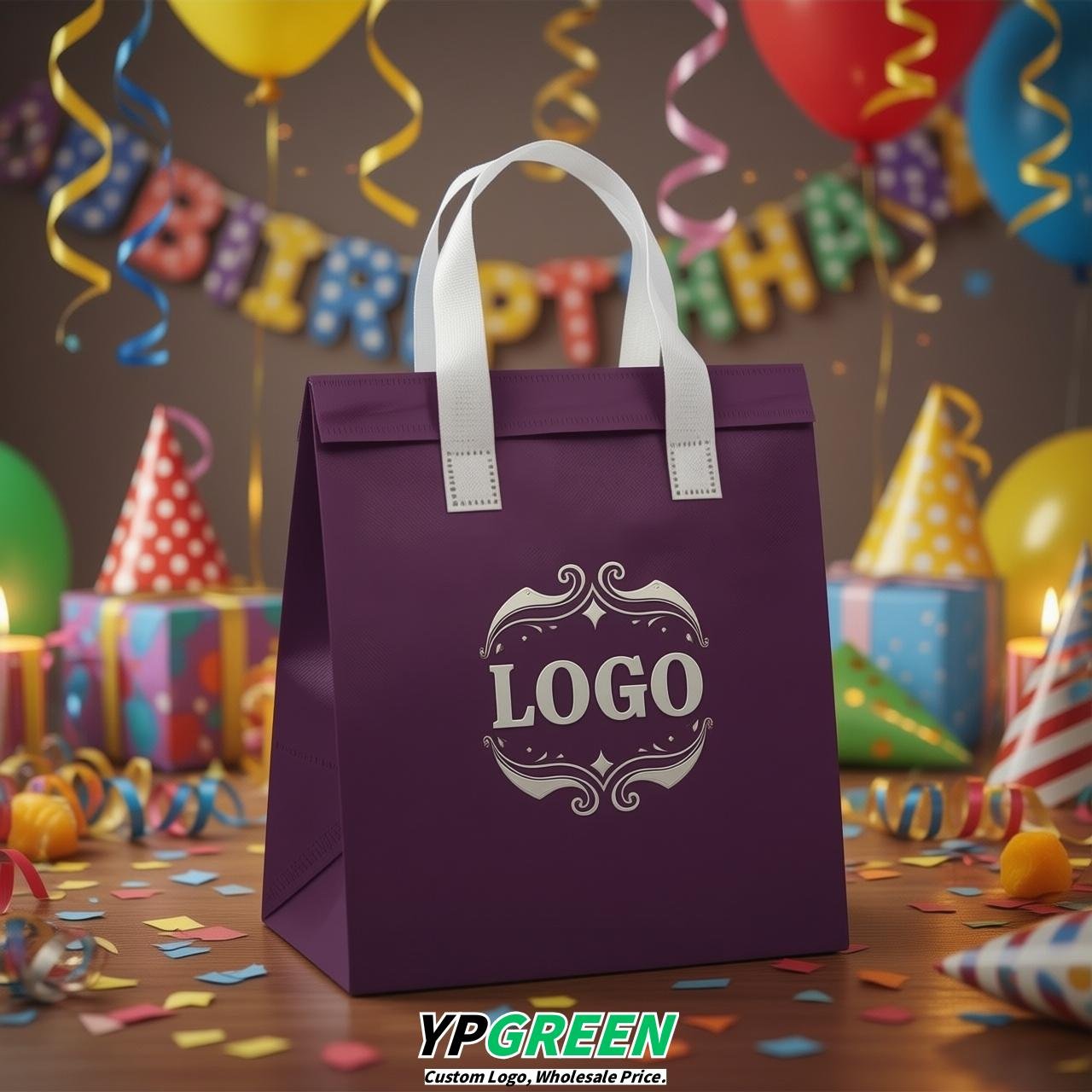 Dark Violet 4-Cup insulated take away bags wholesale 9.5 x 9.5 x 6 inches for Hot & Cold Drink Delivery