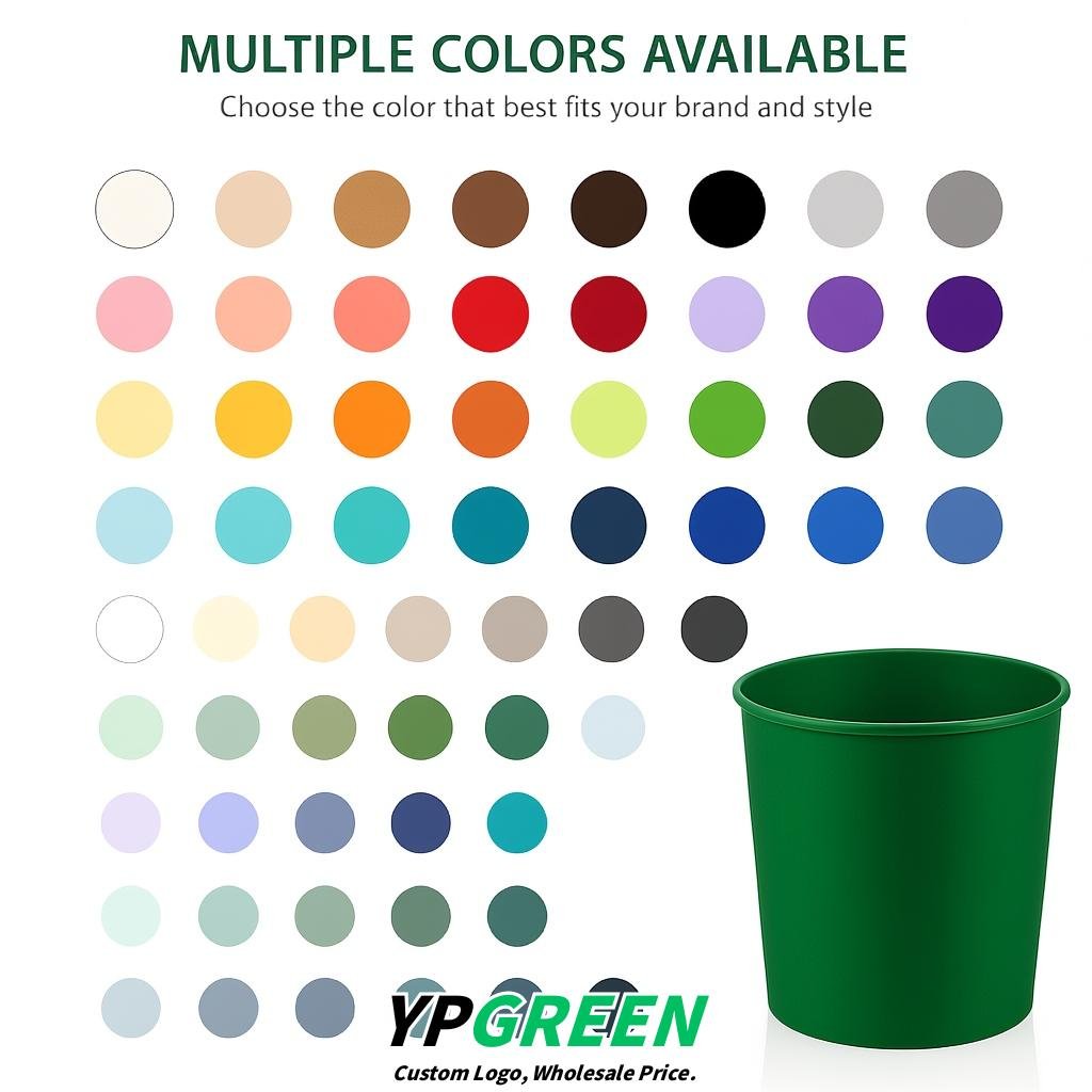 Emerald Green 85 oz Paper Buckets 6.9x5.7x6.3 Inches Cardboard Food Container