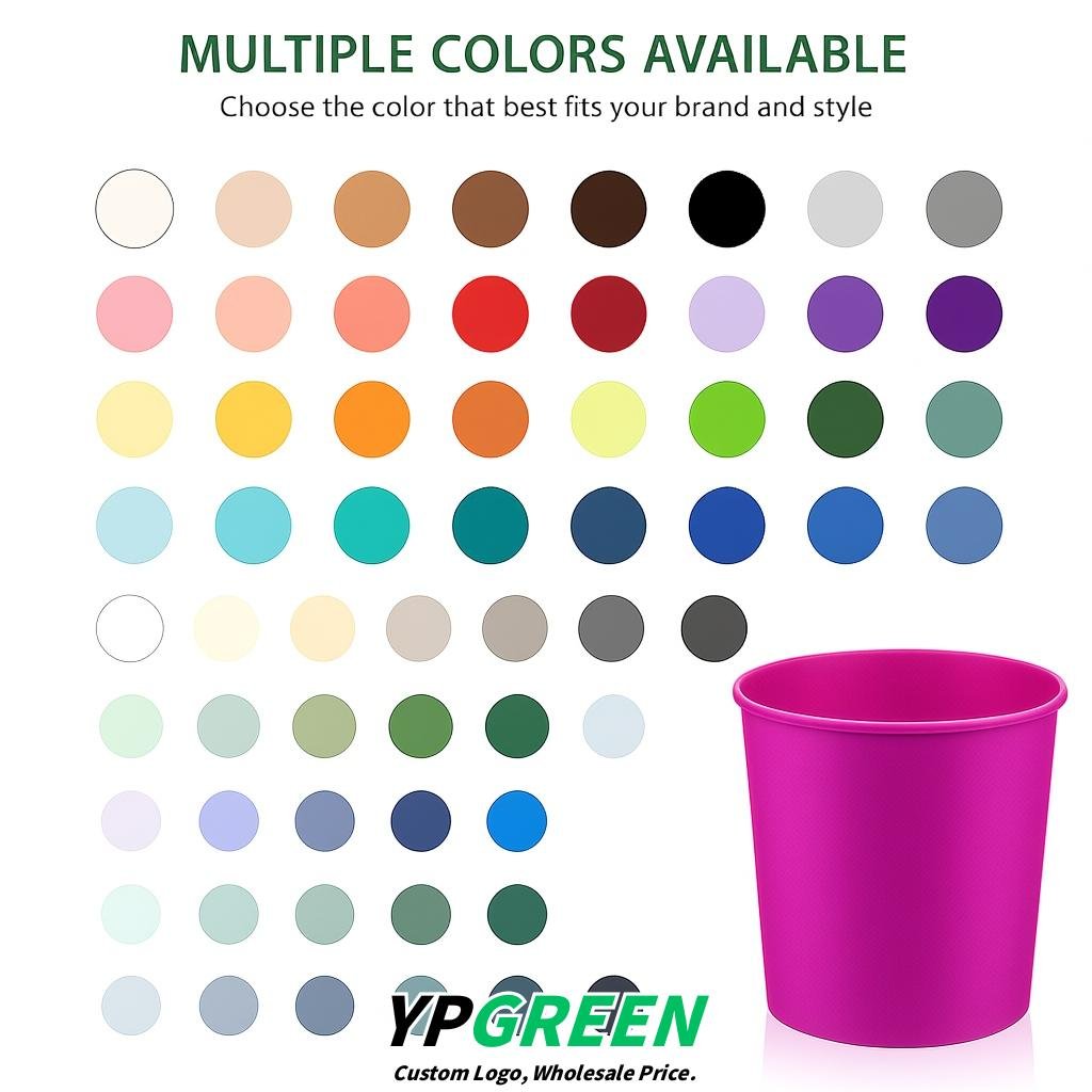 Fuchsia 85 oz Paper Buckets 6.9x5.7x6.3 Inches Cardboard Food Container