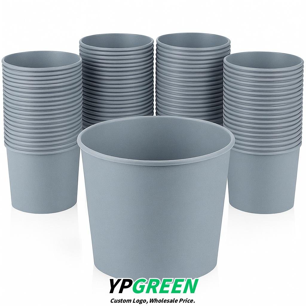 Glaucous 85 oz Paper Buckets 6.9x5.7x6.3 Inches Cardboard Food Container