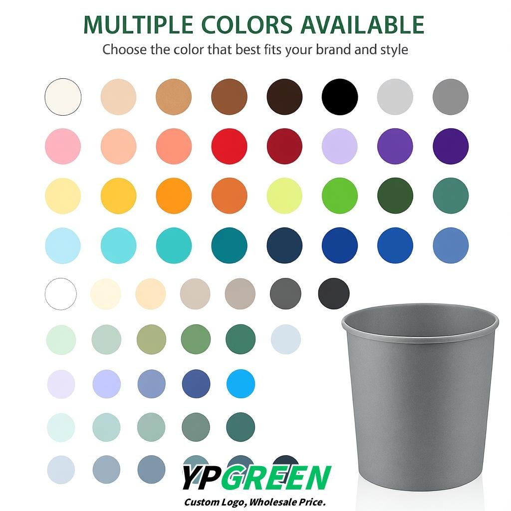 Gray 85 oz Paper Buckets 6.9x5.7x6.3 Inches Cardboard Food Container