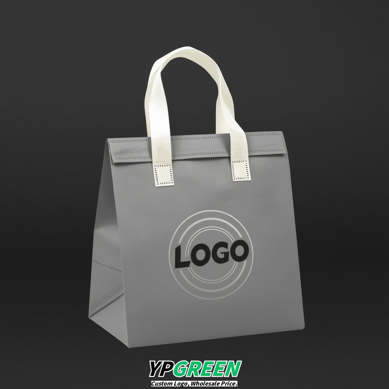 Gray 4-Cup insulated take away bags wholesale 9.5 x 9.5 x 6 inches for Hot & Cold Drink Delivery