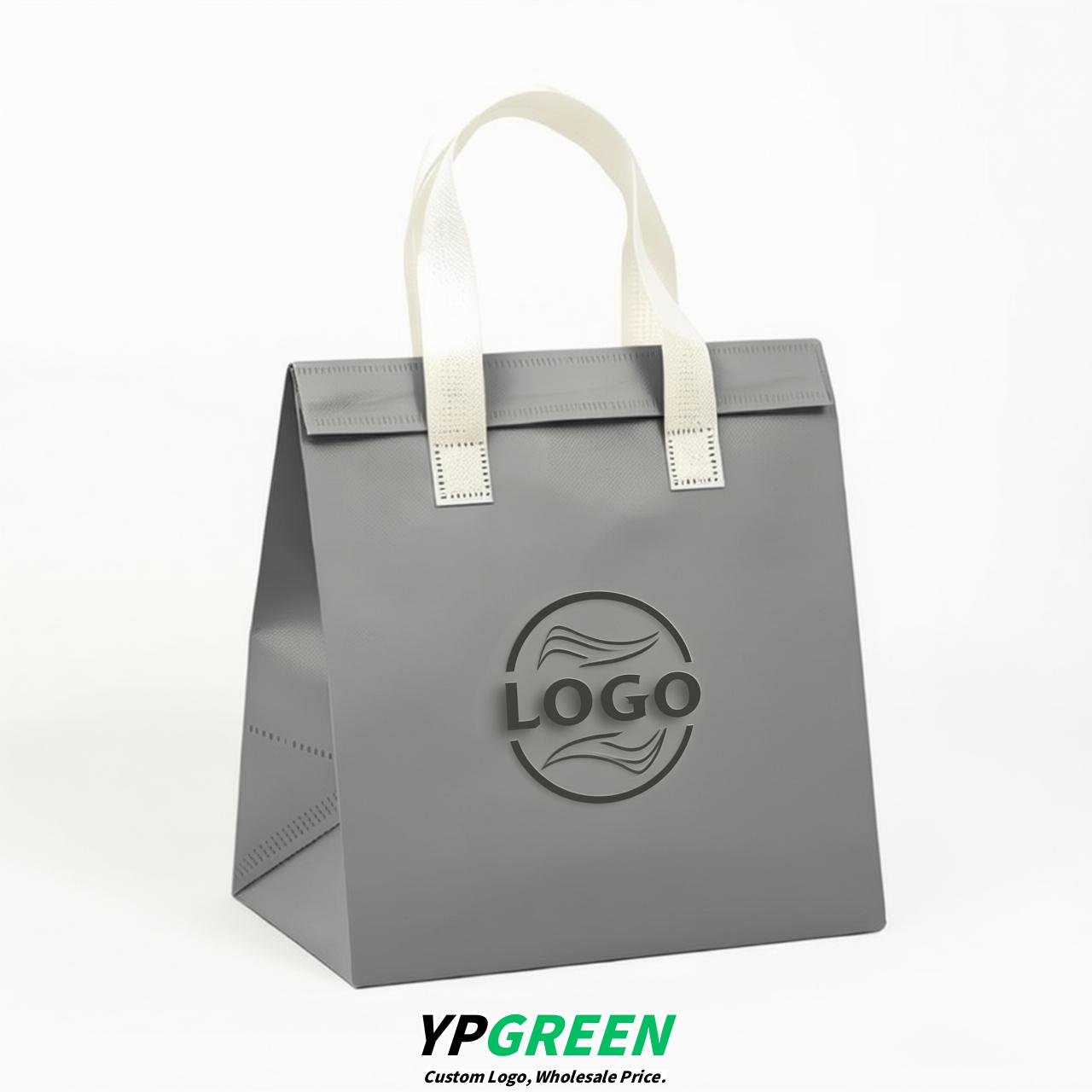 Gray 4-Cup insulated take away bags wholesale 9.5 x 9.5 x 6 inches for Hot & Cold Drink Delivery