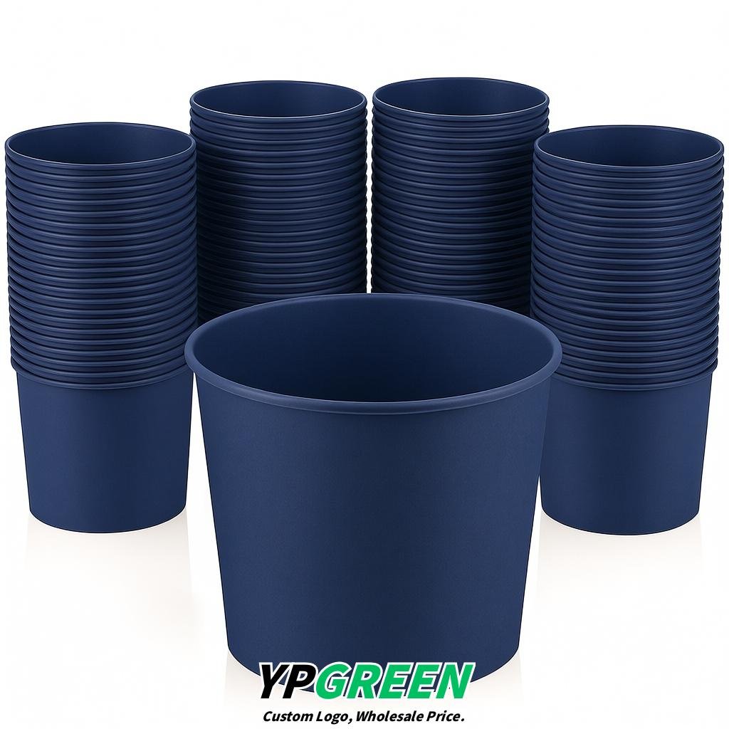 Indigo 85 oz Paper Buckets 6.9x5.7x6.3 Inches Cardboard Food Container