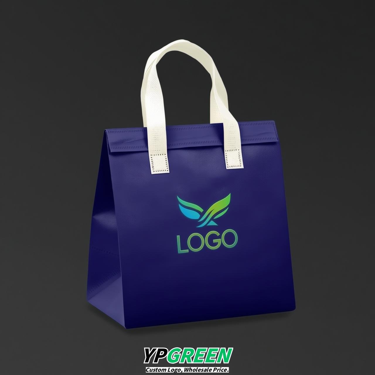 Indigo 4-Cup insulated take away bags wholesale 9.5 x 9.5 x 6 inches for Hot & Cold Drink Delivery