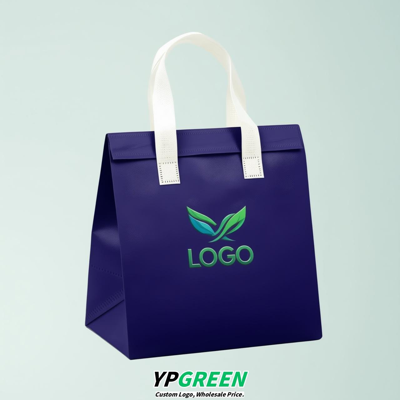 Indigo 4-Cup insulated take away bags wholesale 9.5 x 9.5 x 6 inches for Hot & Cold Drink Delivery