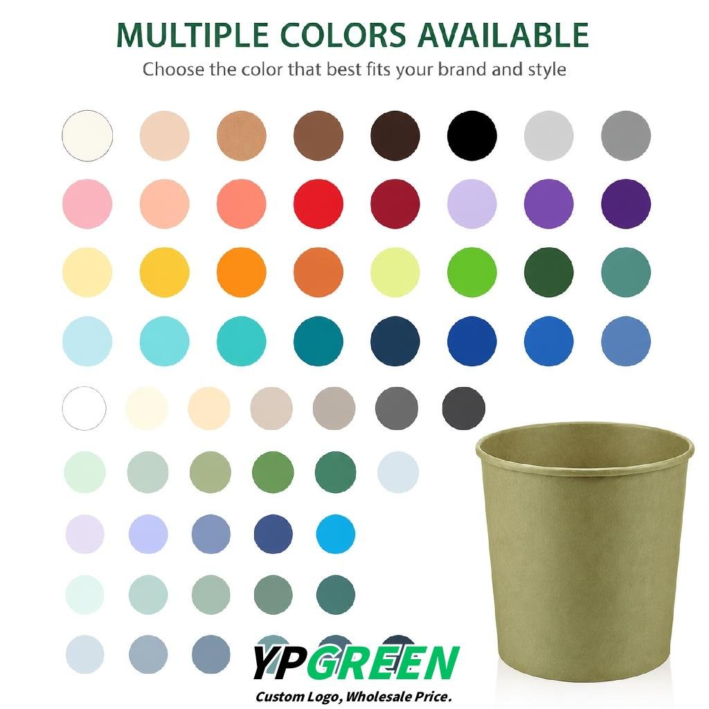 Khaki 85 oz Paper Buckets 6.9x5.7x6.3 Inches Cardboard Food Container Khaki 85 oz Paper Buckets 6.9x5.7x6.3 Inches Cardboard Food Container