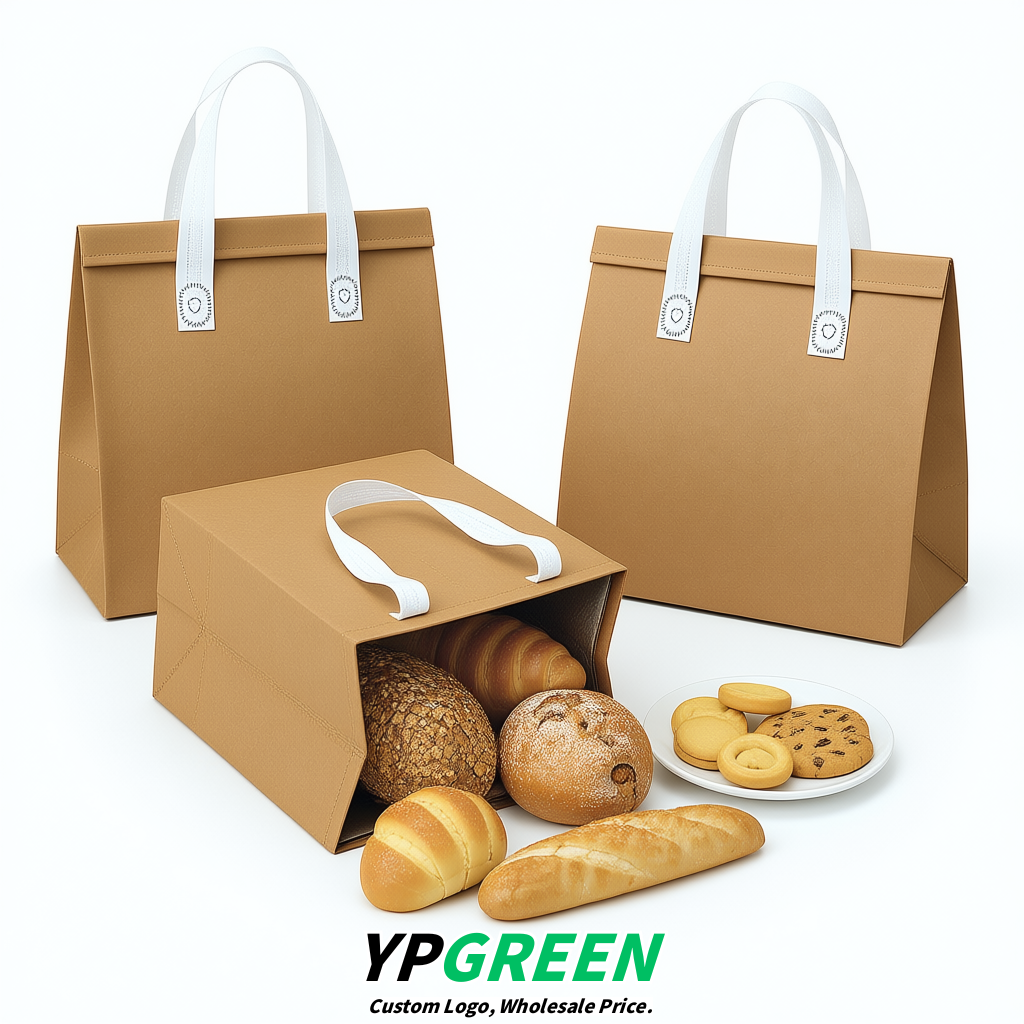 Kraft Brown 4-Cup insulated take away bags wholesale 9.5 x 9.5 x 6 inches for Hot & Cold Drink Delivery