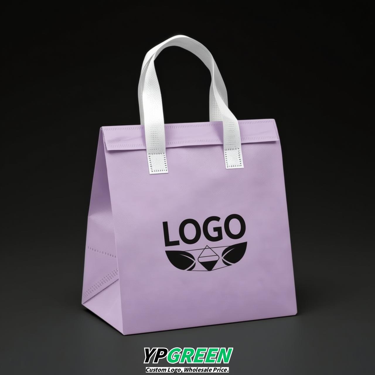 Lavender 4-Cup insulated take away bags wholesale 9.5 x 9.5 x 6 inches for Hot & Cold Drink Delivery