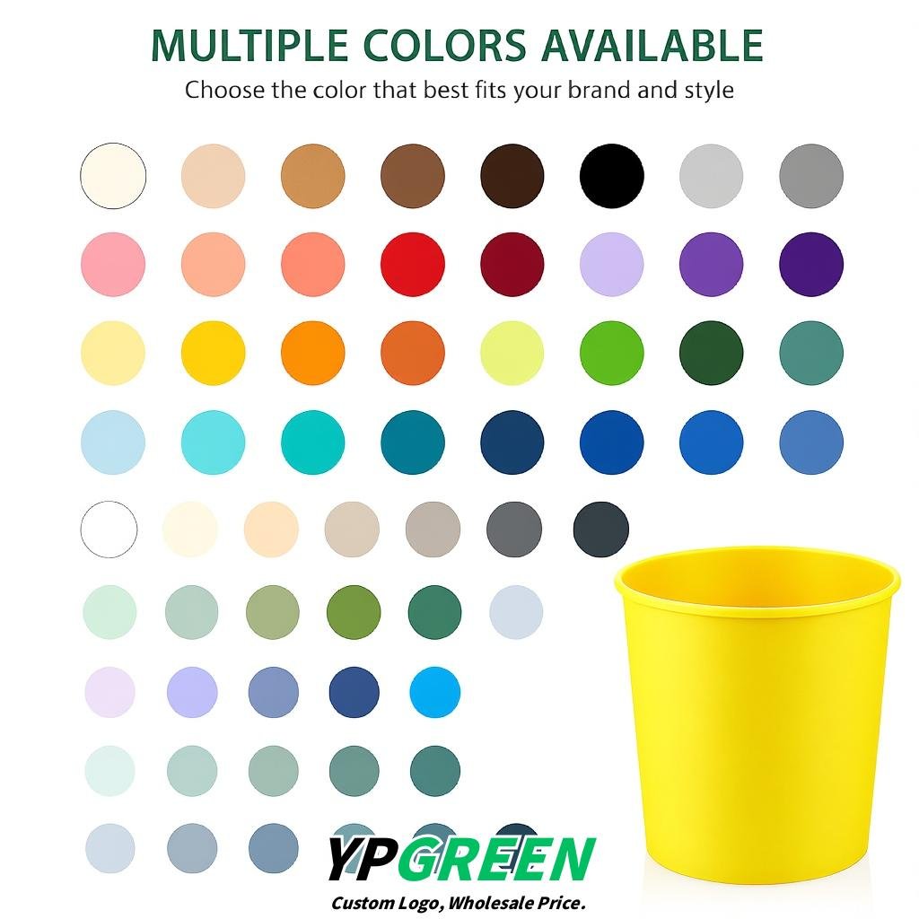 Lemon Yellow 85 oz Paper Buckets 6.9x5.7x6.3 Inches Cardboard Food Container Lemon Yellow 85 oz Paper Buckets 6.9x5.7x6.3 Inches Cardboard Food Container