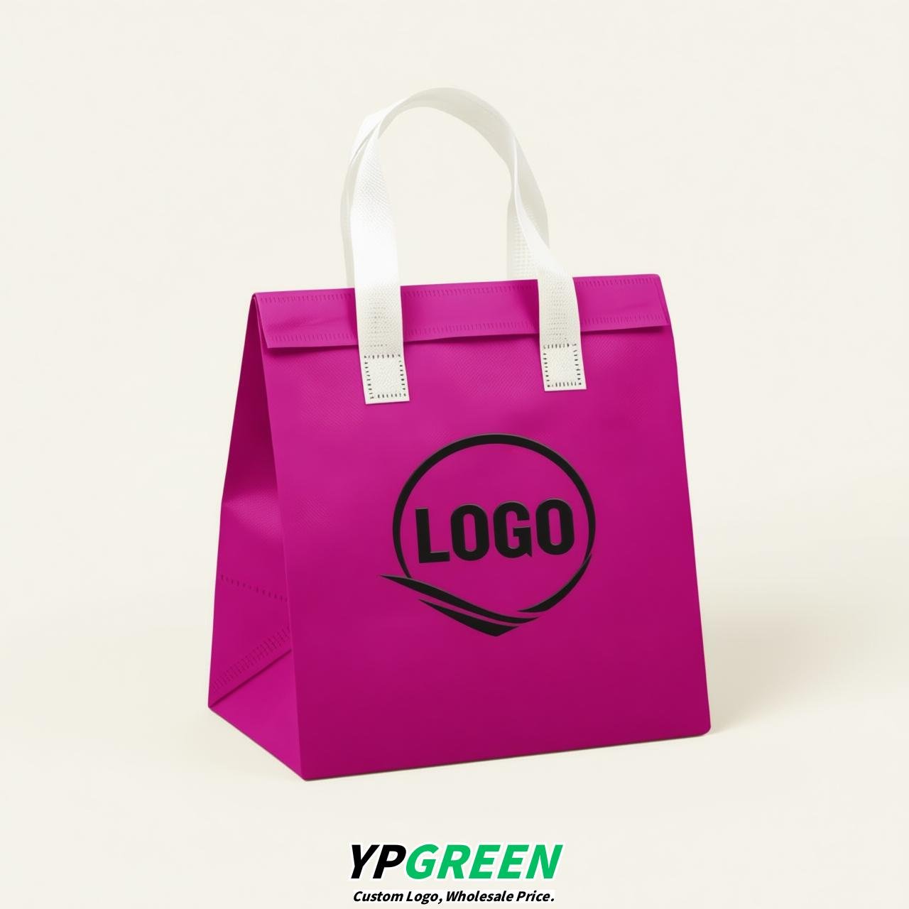 Magenta 4-Cup insulated take away bags wholesale 9.5 x 9.5 x 6 inches for Hot & Cold Drink Delivery