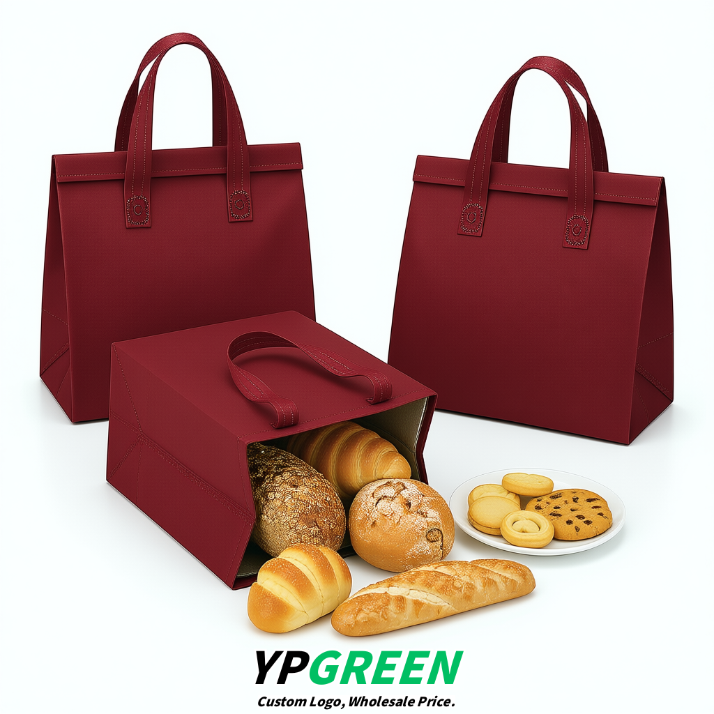 Maroon 4-Cup insulated take away bags wholesale 9.5 x 9.5 x 6 inches for Hot & Cold Drink Delivery