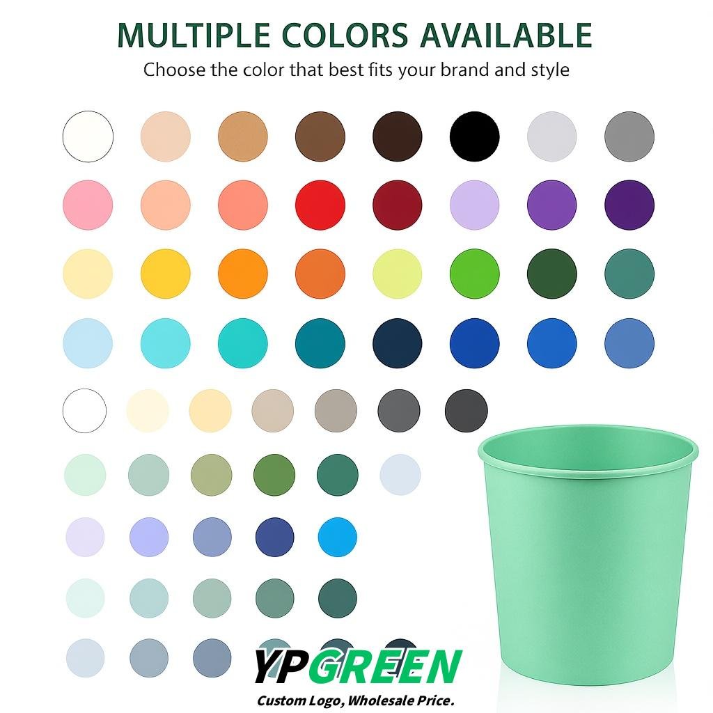 Mint Green 85 oz Paper Buckets 6.9x5.7x6.3 Inches Cardboard Food Container