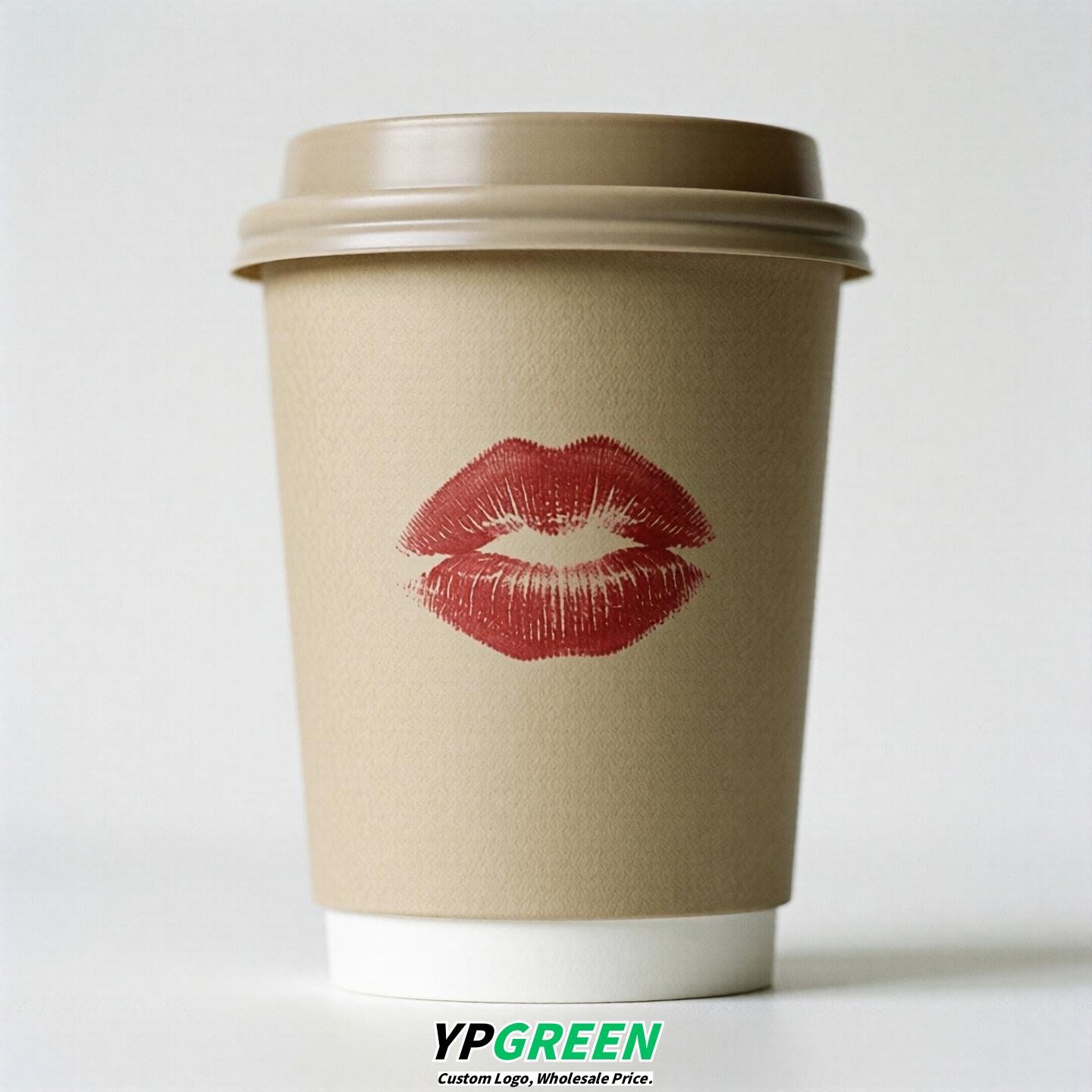 Oatmeal Paper Cups with Lips Print 10oz/12oz/16oz/20oz/22oz