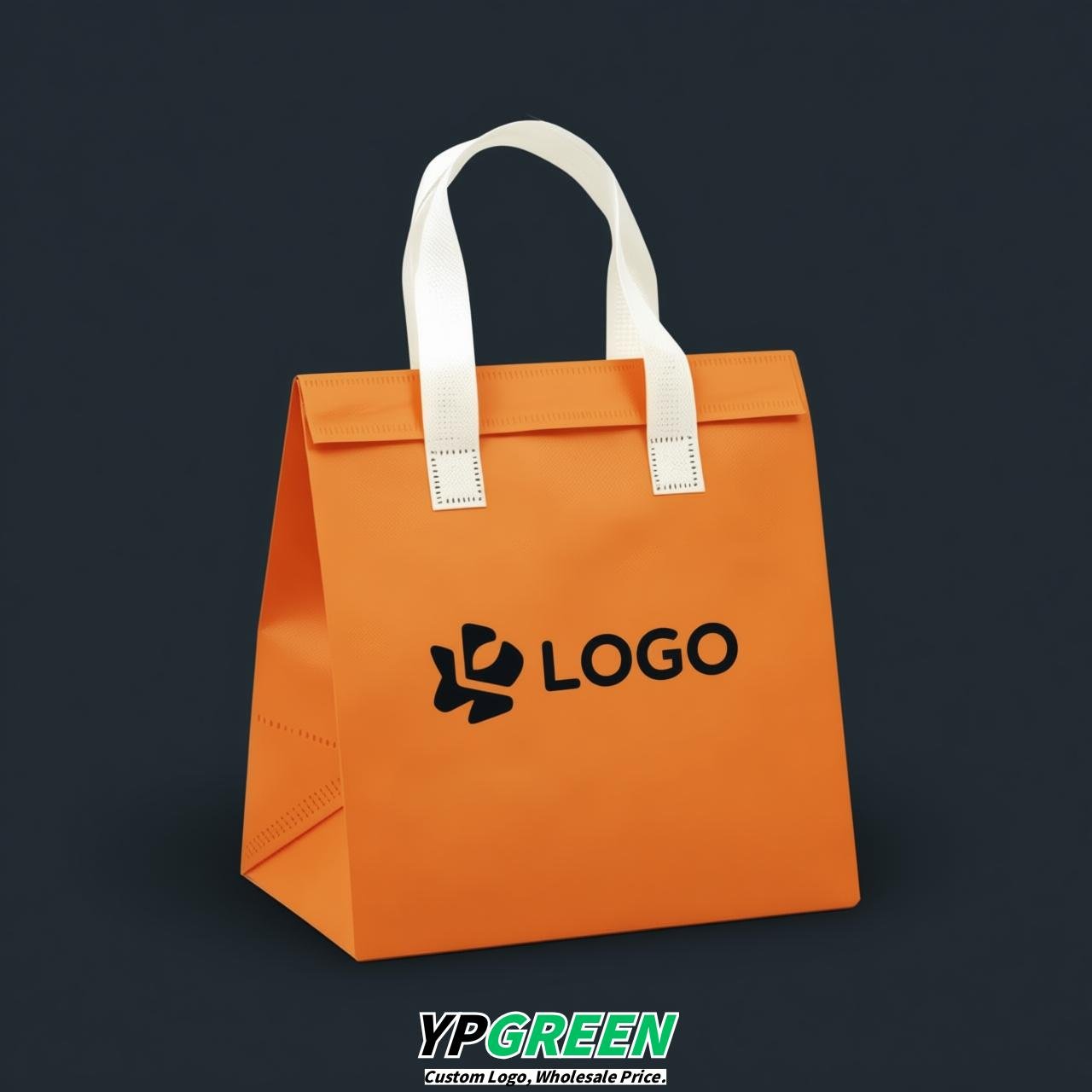 Orange 4-Cup insulated take away bags wholesale 9.5 x 9.5 x 6 inches for Hot & Cold Drink Delivery