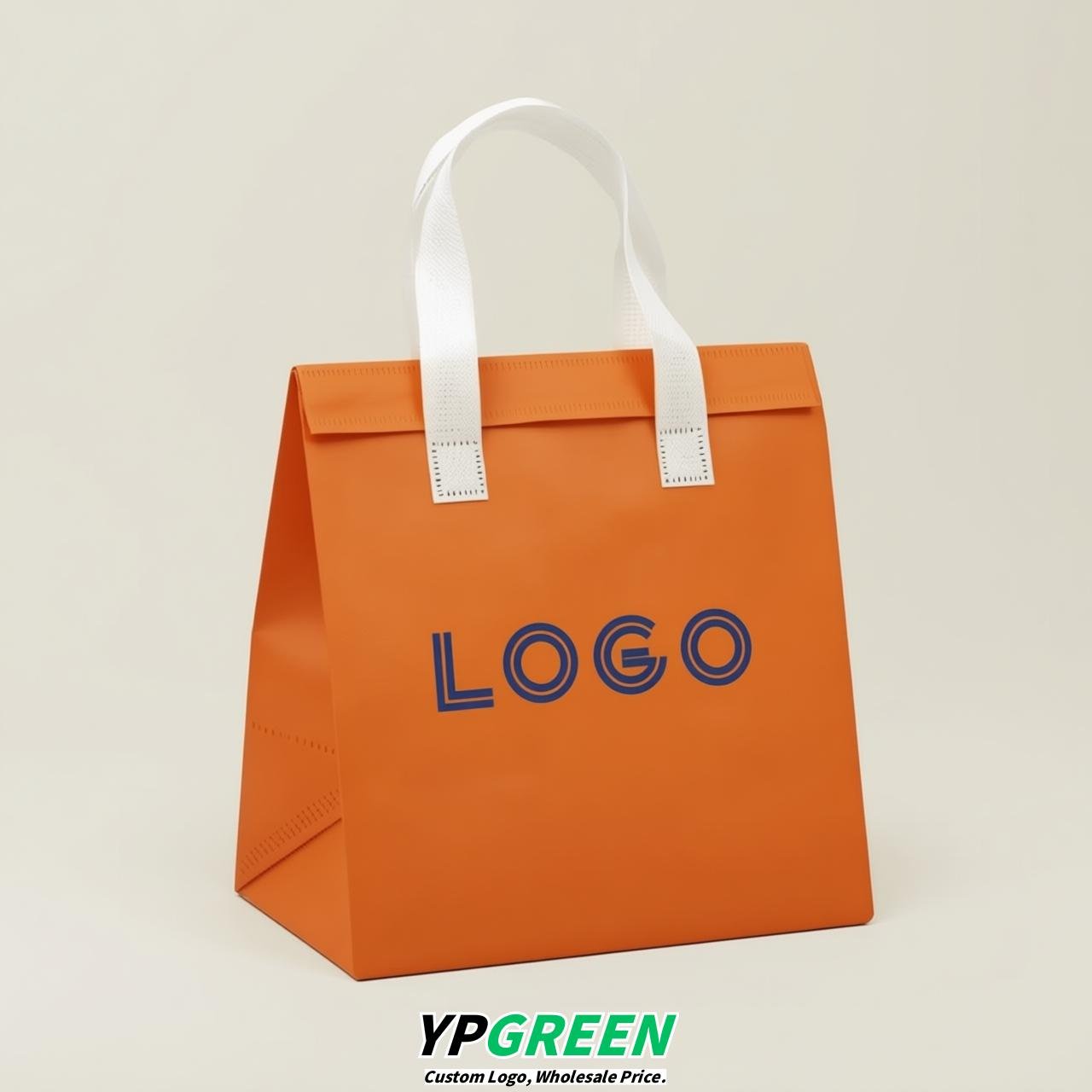 Orange 4-Cup insulated take away bags wholesale 9.5 x 9.5 x 6 inches for Hot & Cold Drink Delivery