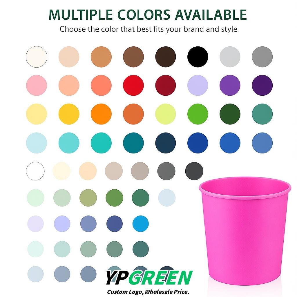 Pink 85 oz Paper Buckets 6.9x5.7x6.3 Inches Cardboard Food Container