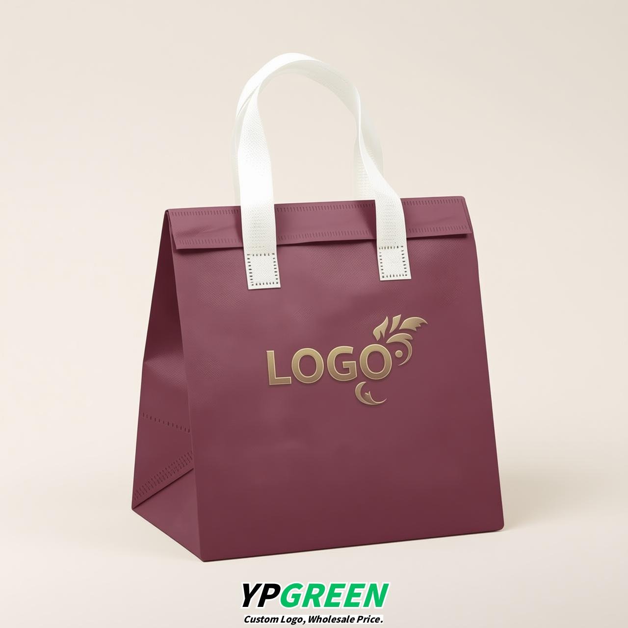 Plum 4-Cup insulated take away bags wholesale 9.5 x 9.5 x 6 inches for Hot & Cold Drink Delivery