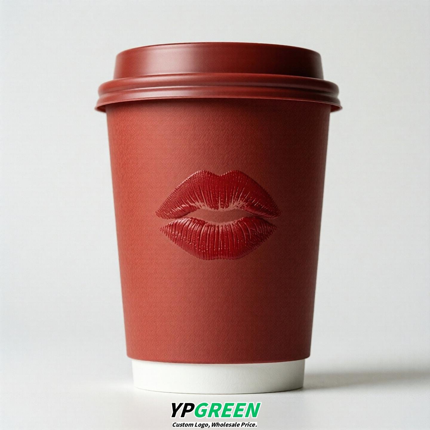 Red Paper Cups with Lips Print 10oz/12oz/16oz/20oz/22oz