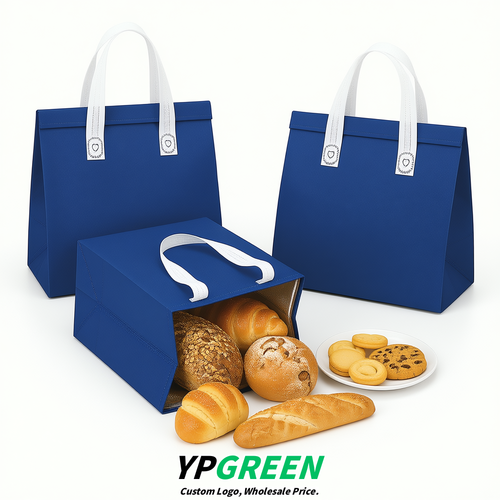 Royal Blue 4-Cup insulated take away bags wholesale 9.5 x 9.5 x 6 inches for Hot & Cold Drink Delivery