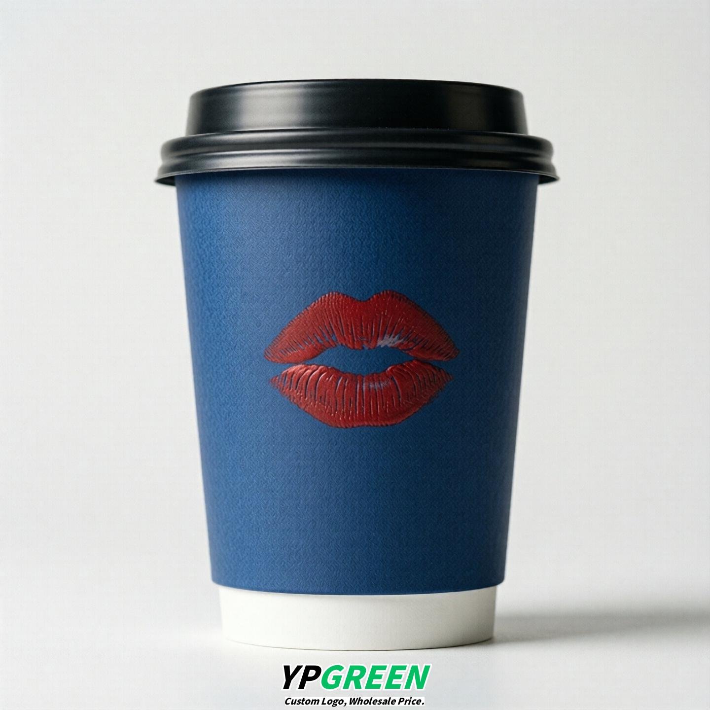 Sapphire Paper Cups with Lips Print 10oz/12oz/16oz/20oz/22oz