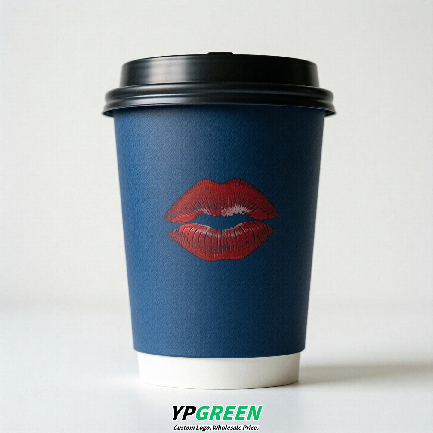 Sapphire Paper Cups with Lips Print 10oz/12oz/16oz/20oz/22oz