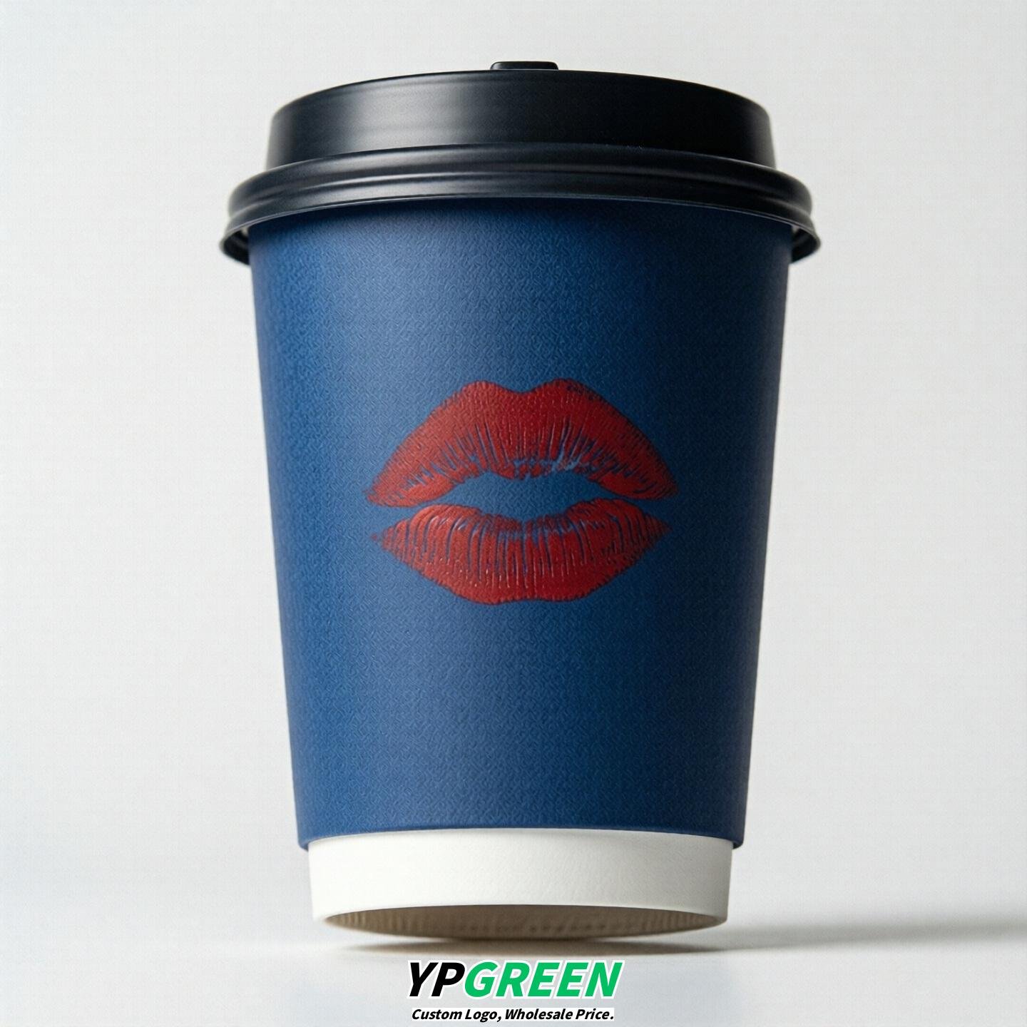 Sapphire Paper Cups with Lips Print 10oz/12oz/16oz/20oz/22oz