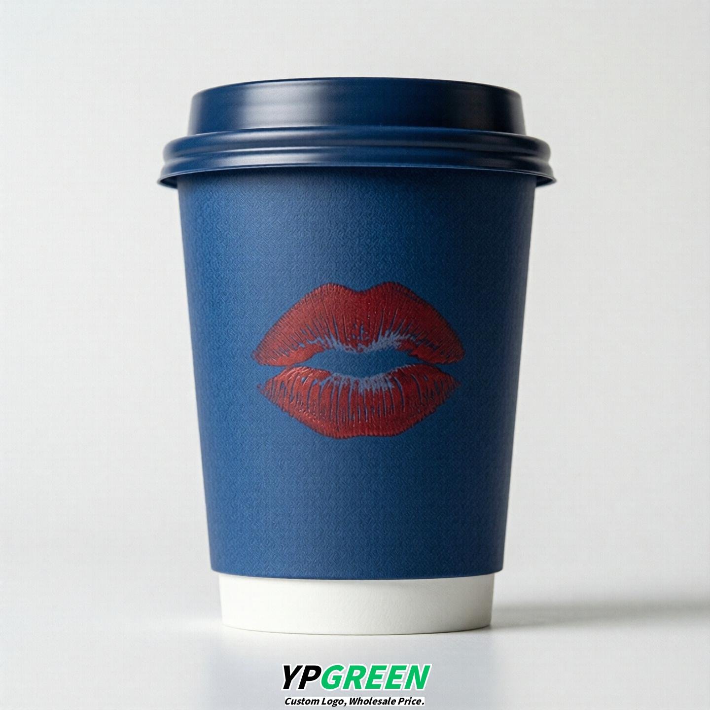 Sapphire Paper Cups with Lips Print 10oz/12oz/16oz/20oz/22oz