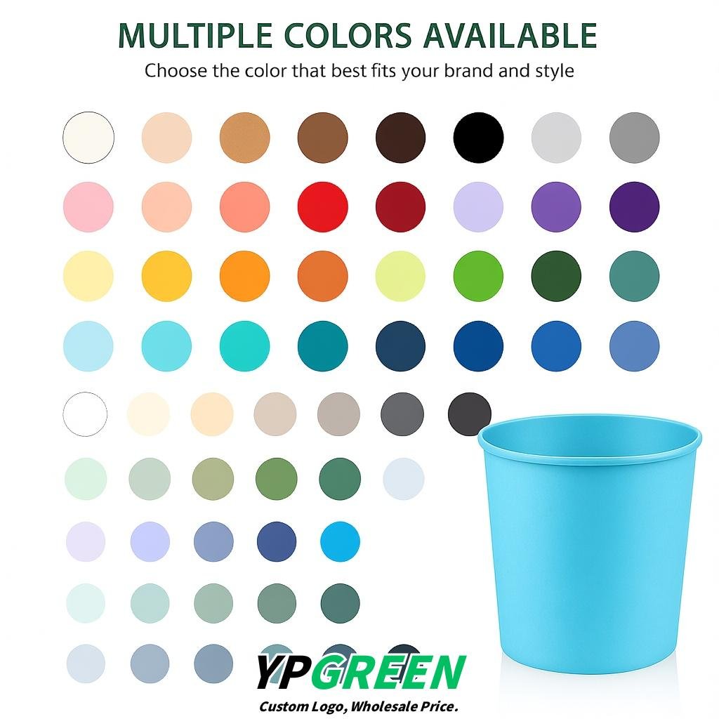 Sky Blue 85 oz Paper Buckets 6.9x5.7x6.3 Inches Cardboard Food Container