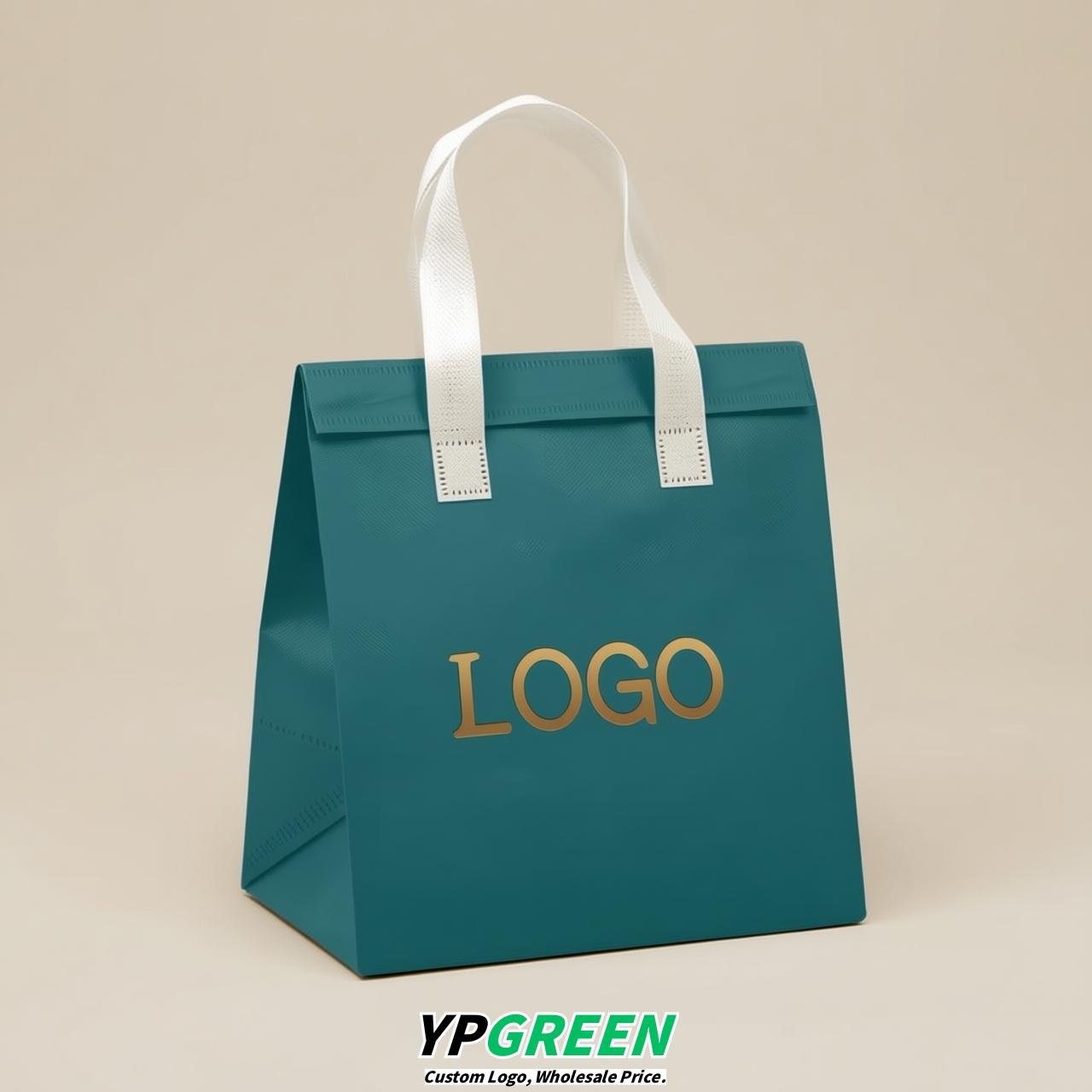 Teal 4-Cup insulated take away bags wholesale 9.5 x 9.5 x 6 inches for Hot & Cold Drink Delivery
