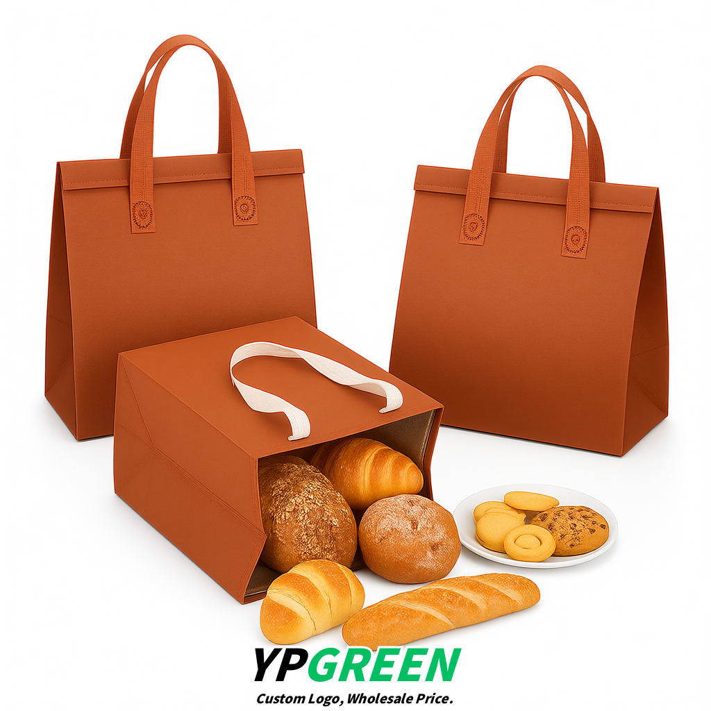 Terracotta 4-Cup insulated take away bags wholesale 9.5 x 9.5 x 6 inches for Hot & Cold Drink Delivery