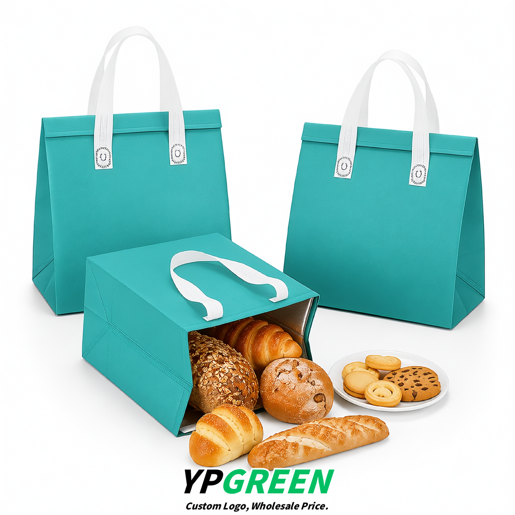 Turquoise 4-Cup insulated take away bags wholesale 9.5 x 9.5 x 6 inches for Hot & Cold Drink Delivery