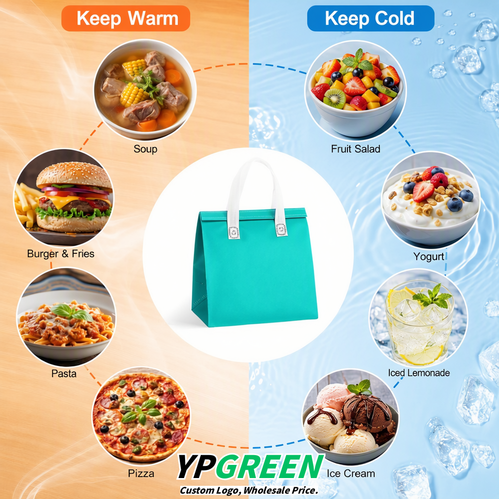 Turquoise 4-Cup insulated take away bags wholesale 9.5 x 9.5 x 6 inches for Hot & Cold Drink Delivery