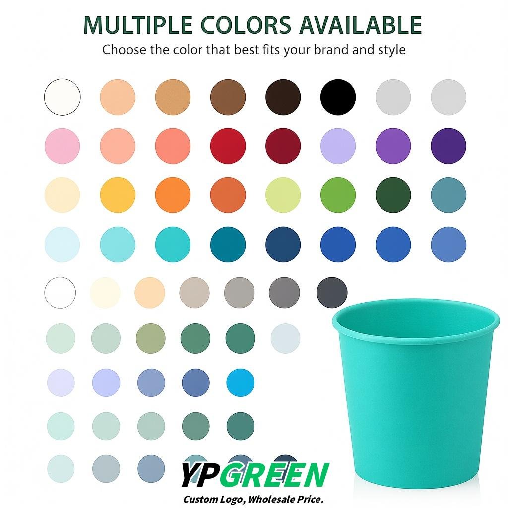 Turquoise 85 oz Paper Buckets 6.9x5.7x6.3 Inches Cardboard Food Container