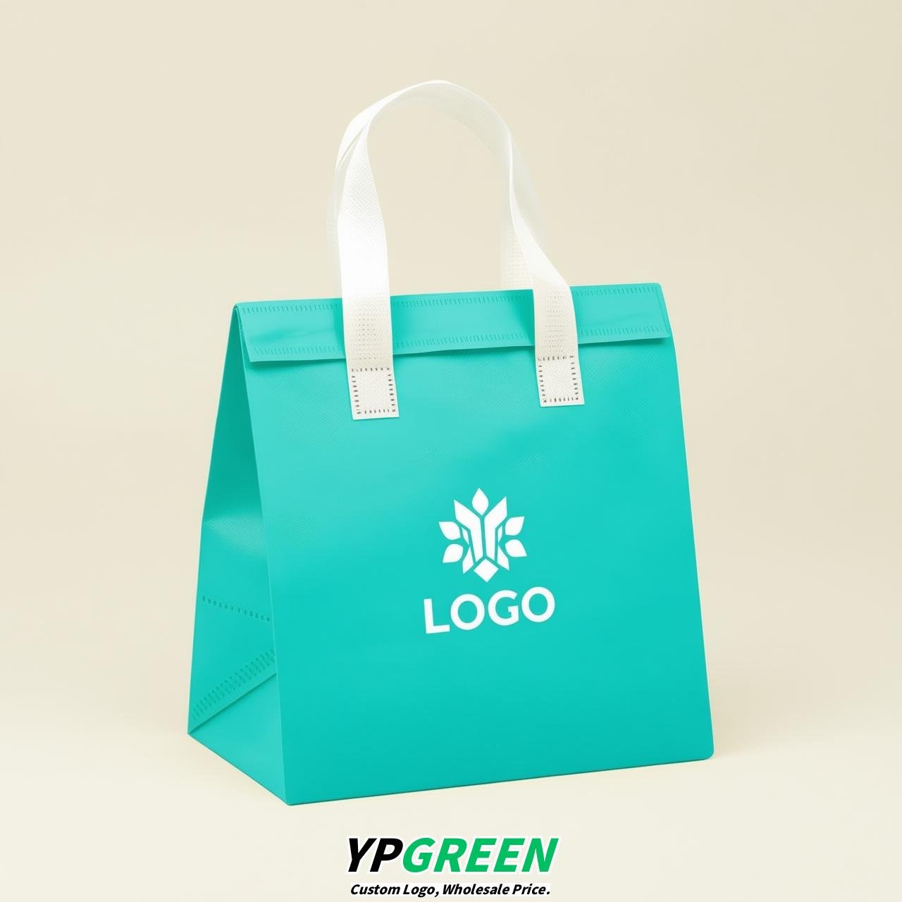 Turquoise 4-Cup insulated take away bags wholesale 9.5 x 9.5 x 6 inches for Hot & Cold Drink Delivery