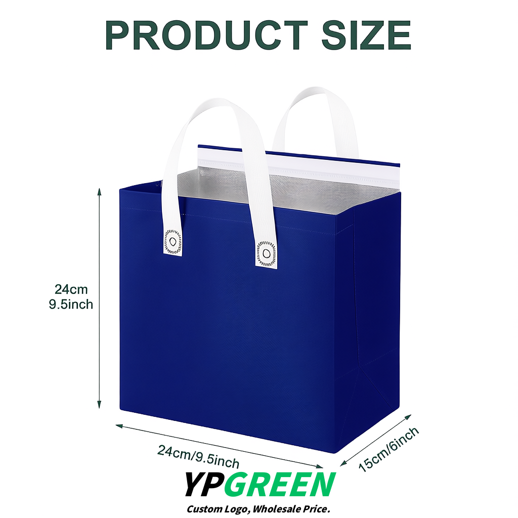 Ultramarine 4-Cup insulated take away bags wholesale 9.5 x 9.5 x 6 inches for Hot & Cold Drink Delivery