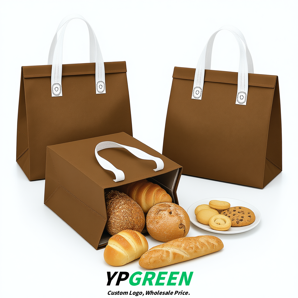 Umber 4-Cup insulated take away bags wholesale 9.5 x 9.5 x 6 inches for Hot & Cold Drink Delivery
