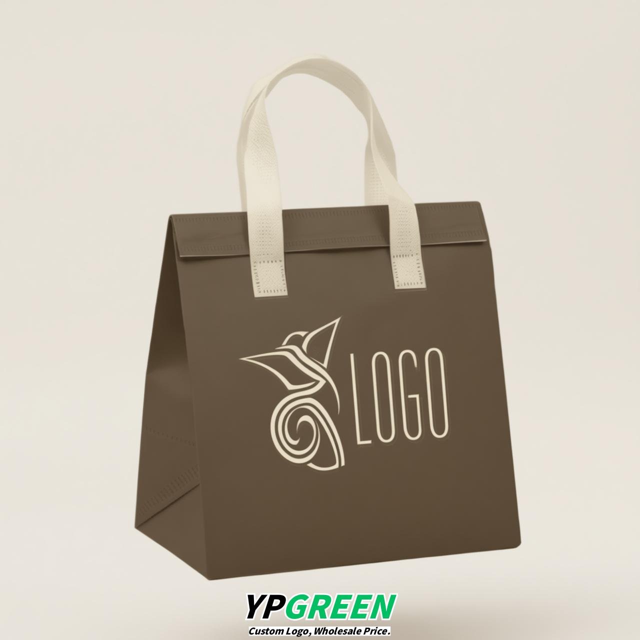 Umber 4-Cup insulated take away bags wholesale 9.5 x 9.5 x 6 inches for Hot & Cold Drink Delivery