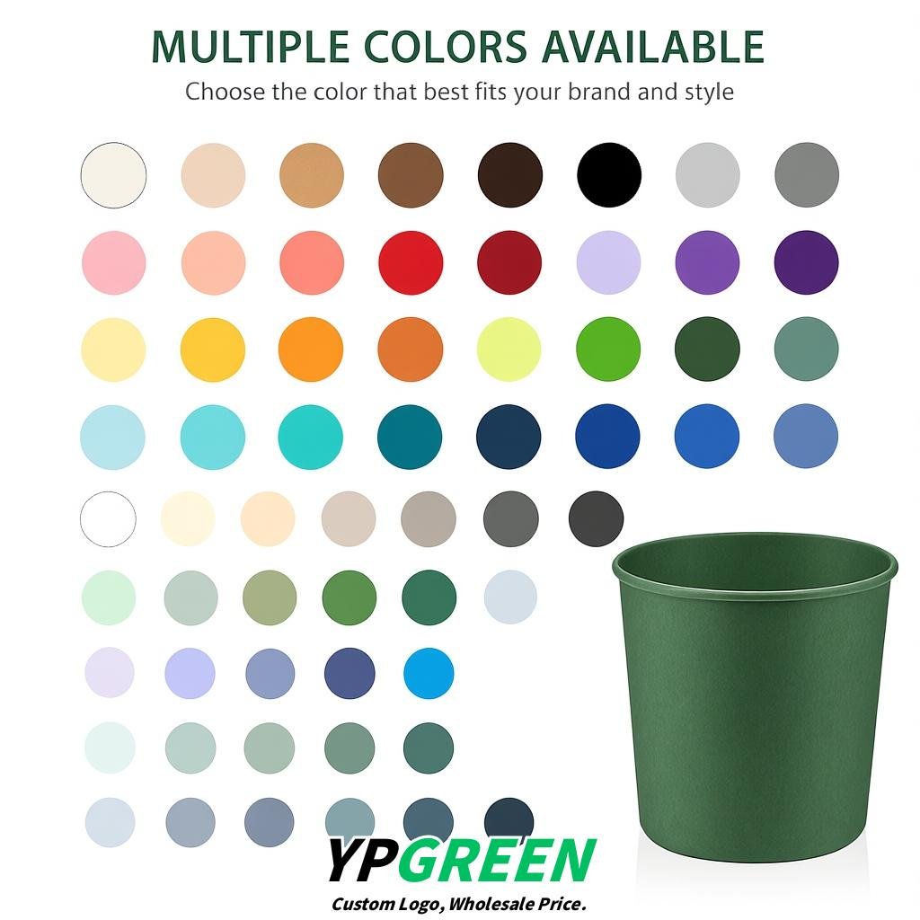 Verdigris 85 oz Paper Buckets 6.9x5.7x6.3 Inches Cardboard Food Container