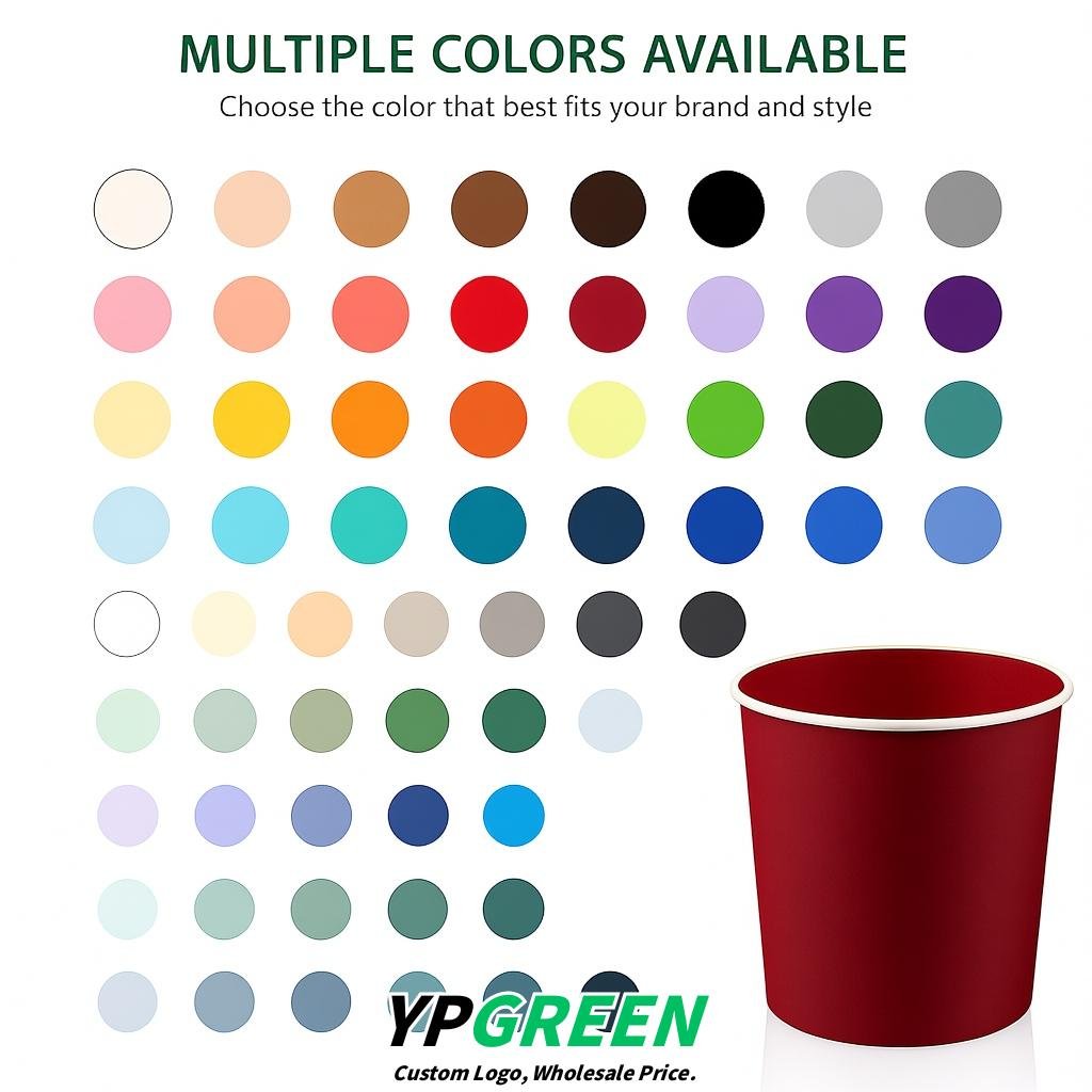 Vermilion 85 oz Paper Buckets 6.9x5.7x6.3 Inches Cardboard Food Container