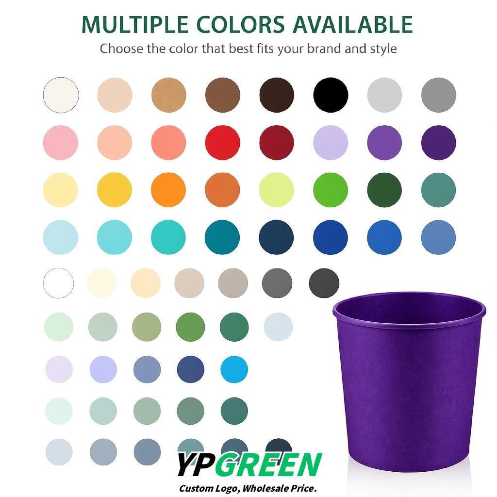 Violet 85 oz Paper Buckets 6.9x5.7x6.3 Inches Cardboard Food Container
