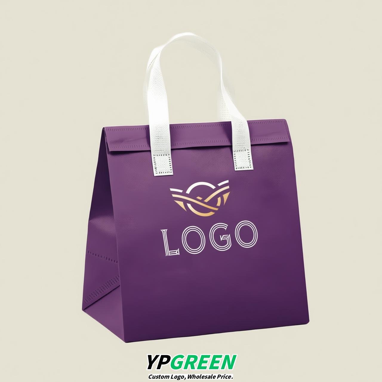 Violet 4-Cup insulated take away bags wholesale 9.5 x 9.5 x 6 inches for Hot & Cold Drink Delivery