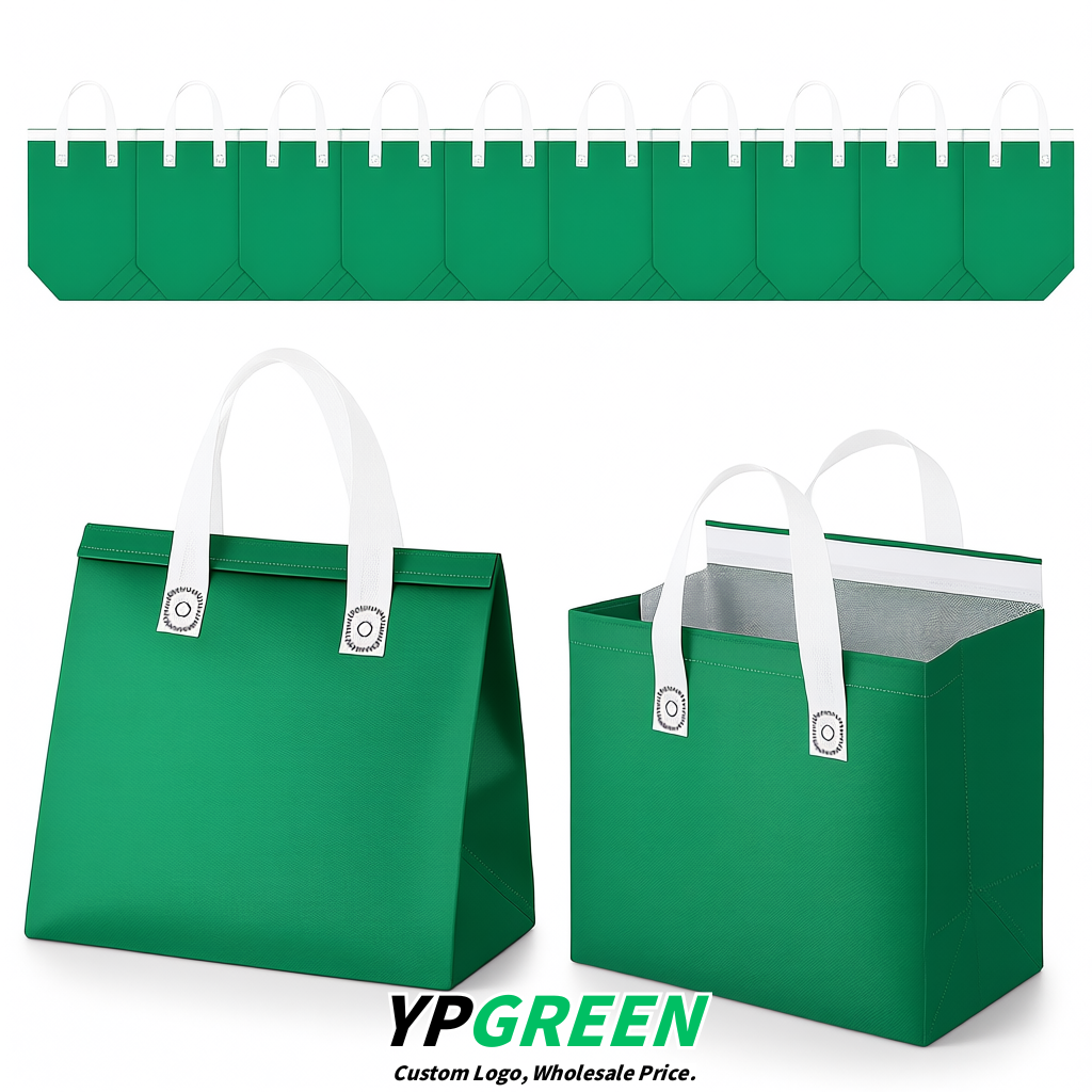 Viridian 4-Cup insulated take away bags wholesale 9.5 x 9.5 x 6 inches for Hot & Cold Drink Delivery