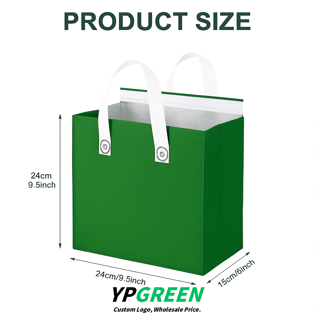 Viridian 4-Cup insulated take away bags wholesale 9.5 x 9.5 x 6 inches for Hot & Cold Drink Delivery