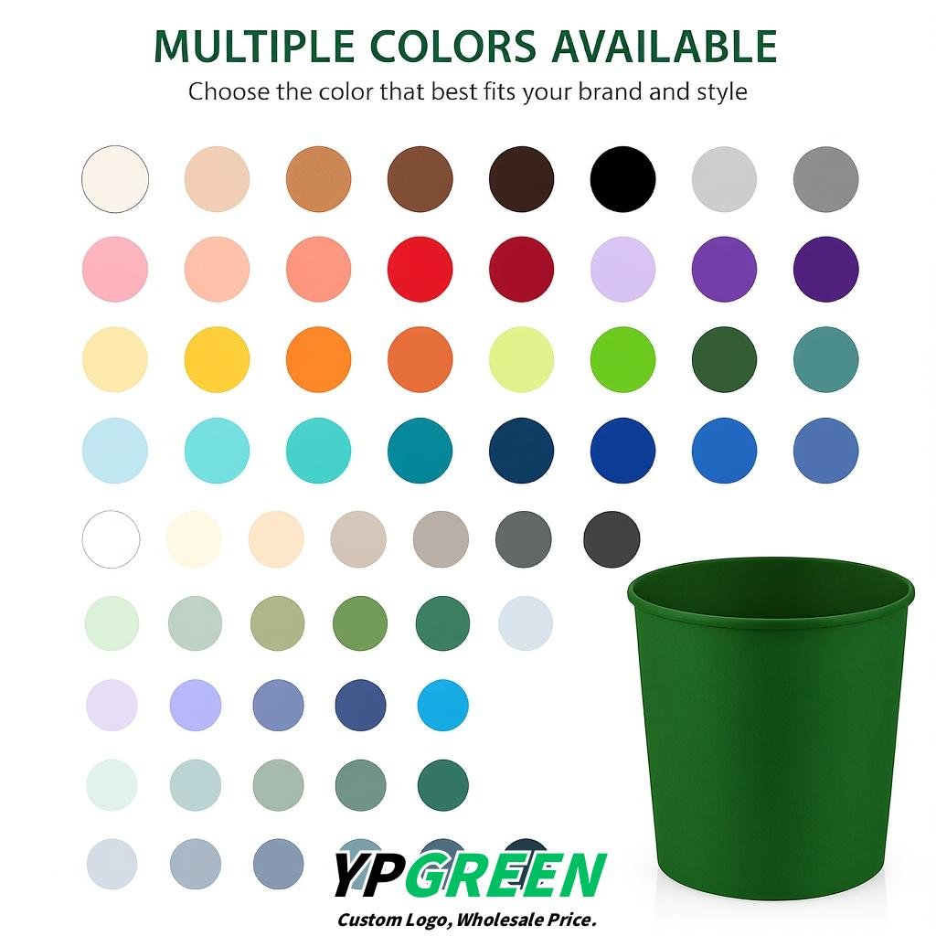 Viridian 85 oz Paper Buckets 6.9x5.7x6.3 Inches Cardboard Food Container