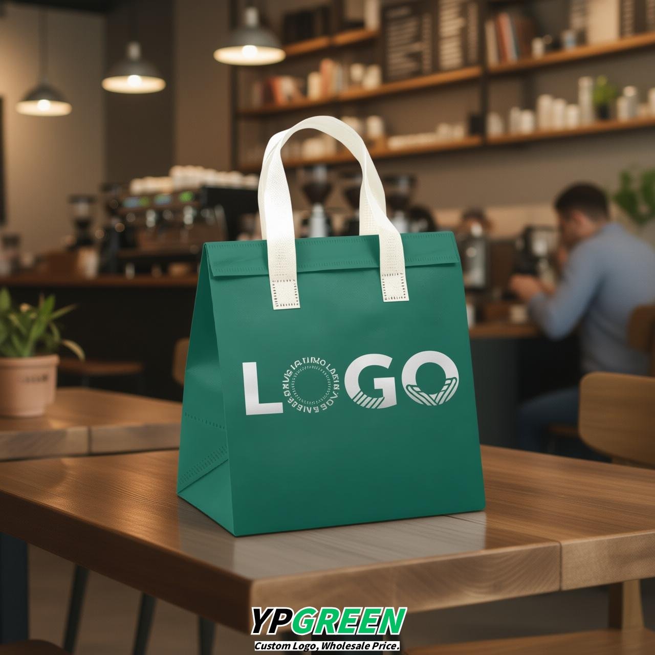 Viridian 4-Cup insulated take away bags wholesale 9.5 x 9.5 x 6 inches for Hot & Cold Drink Delivery