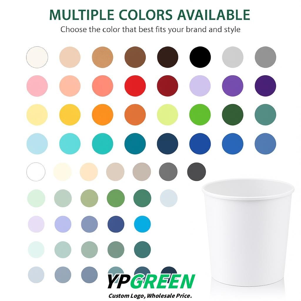White 85 oz Paper Buckets 6.9x5.7x6.3 Inches Cardboard Food Container White 85 oz Paper Buckets 6.9x5.7x6.3 Inches Cardboard Food Container