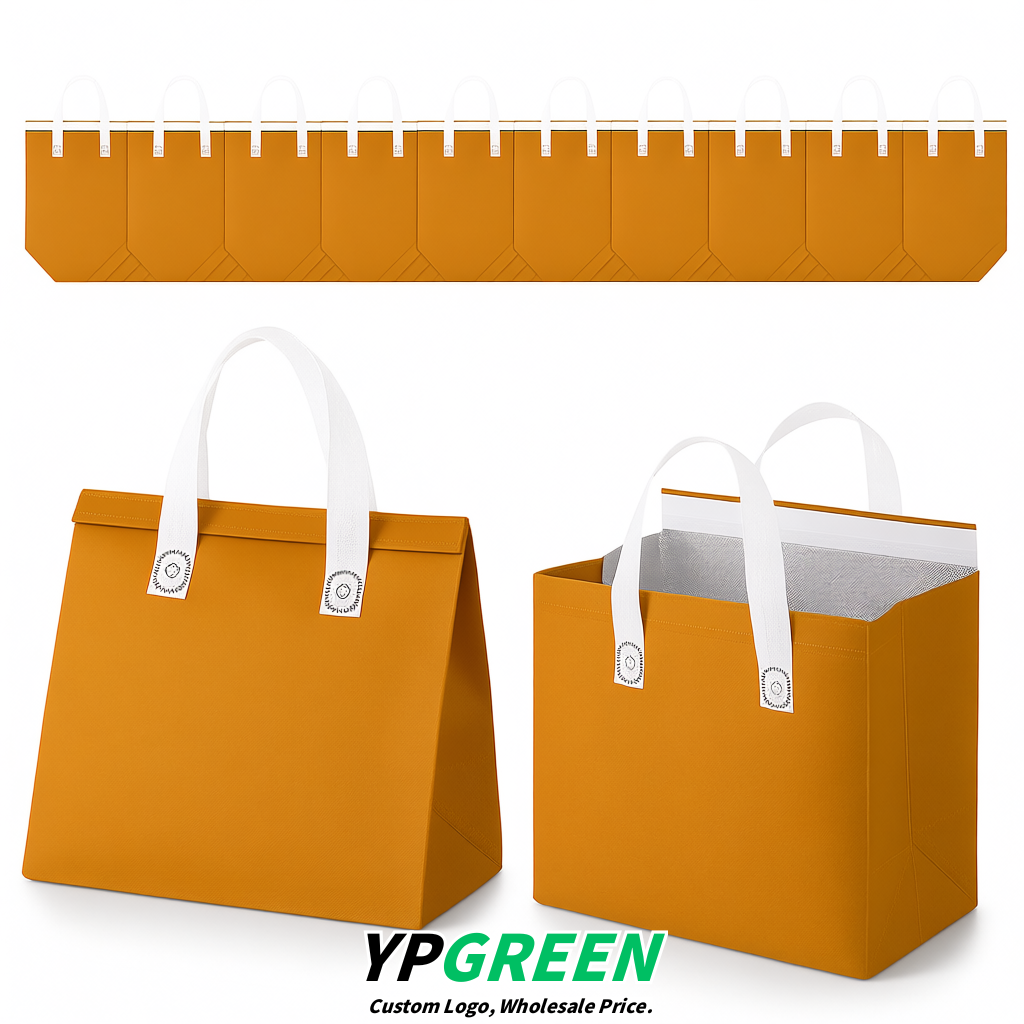 Amber 4-Cup insulated take away bags wholesale 9.5 x 9.5 x 6 inches for Hot & Cold Drink Delivery